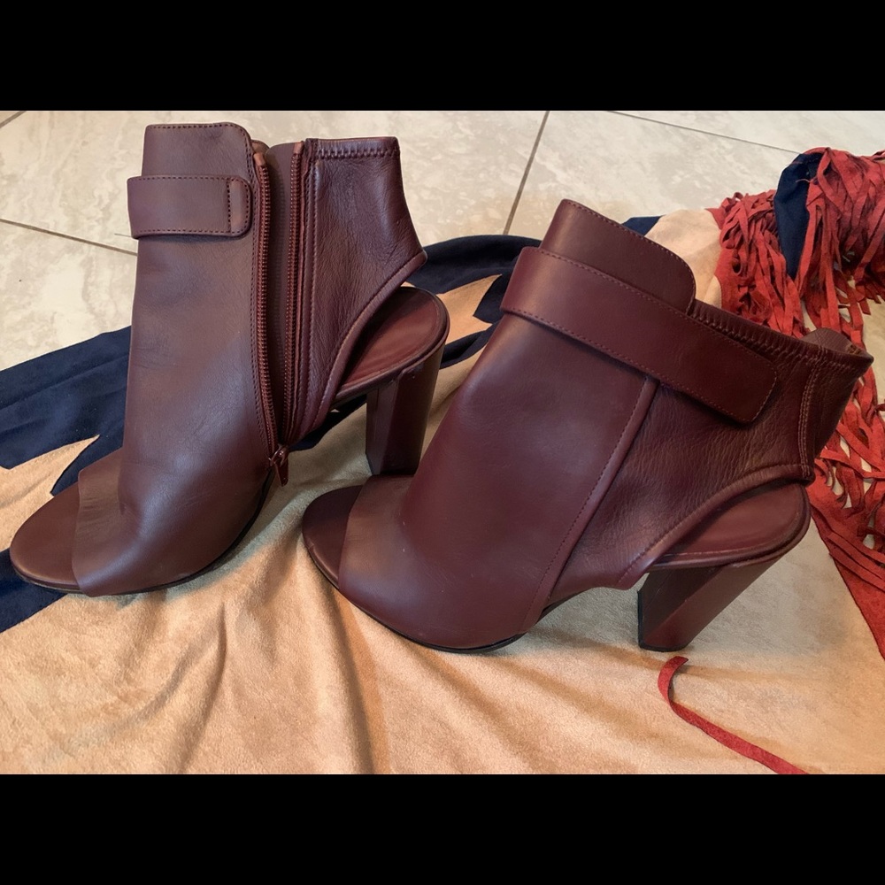 Burgundy boot heels